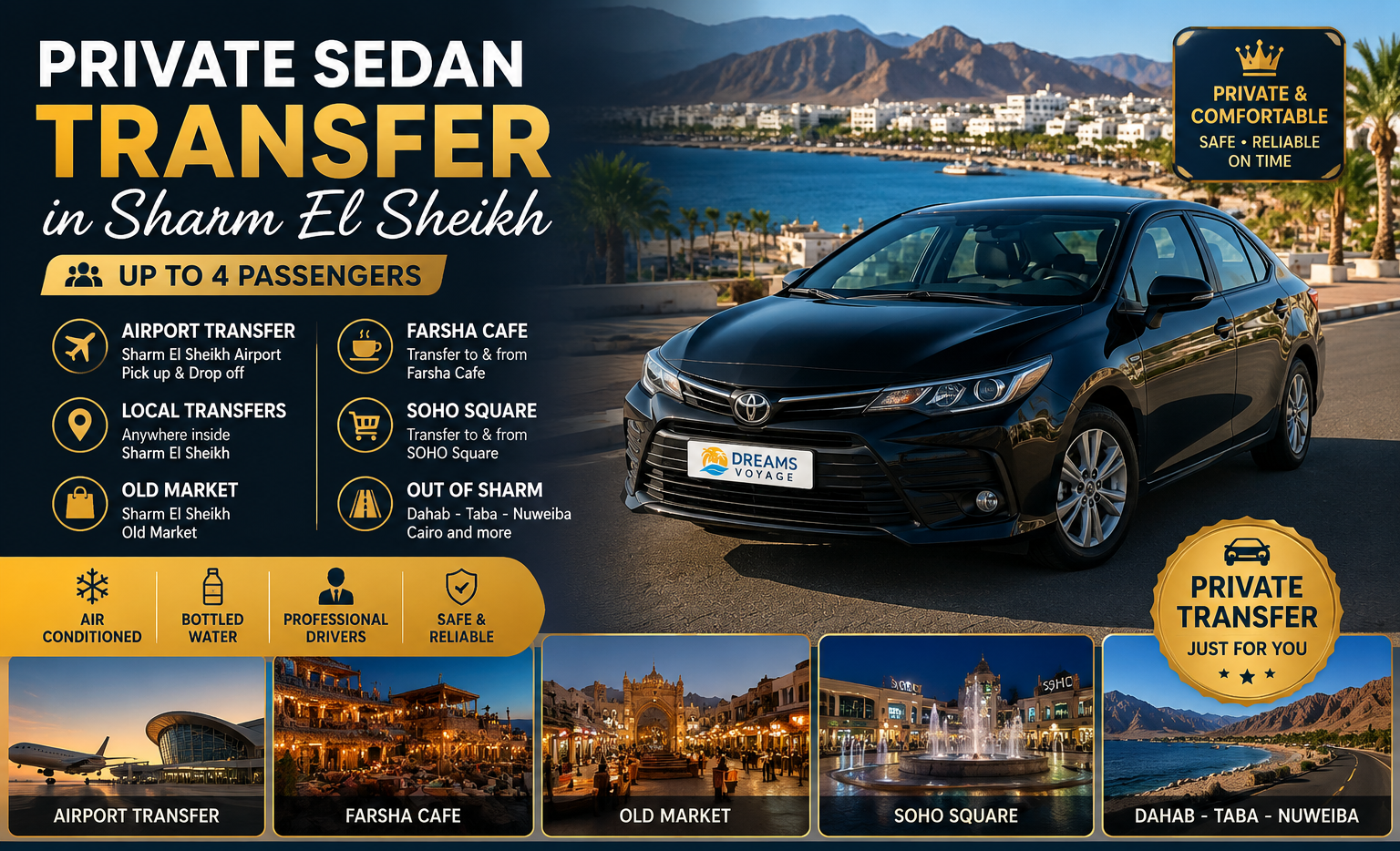 Private Sedan Transfer in Sharm El Sheikh