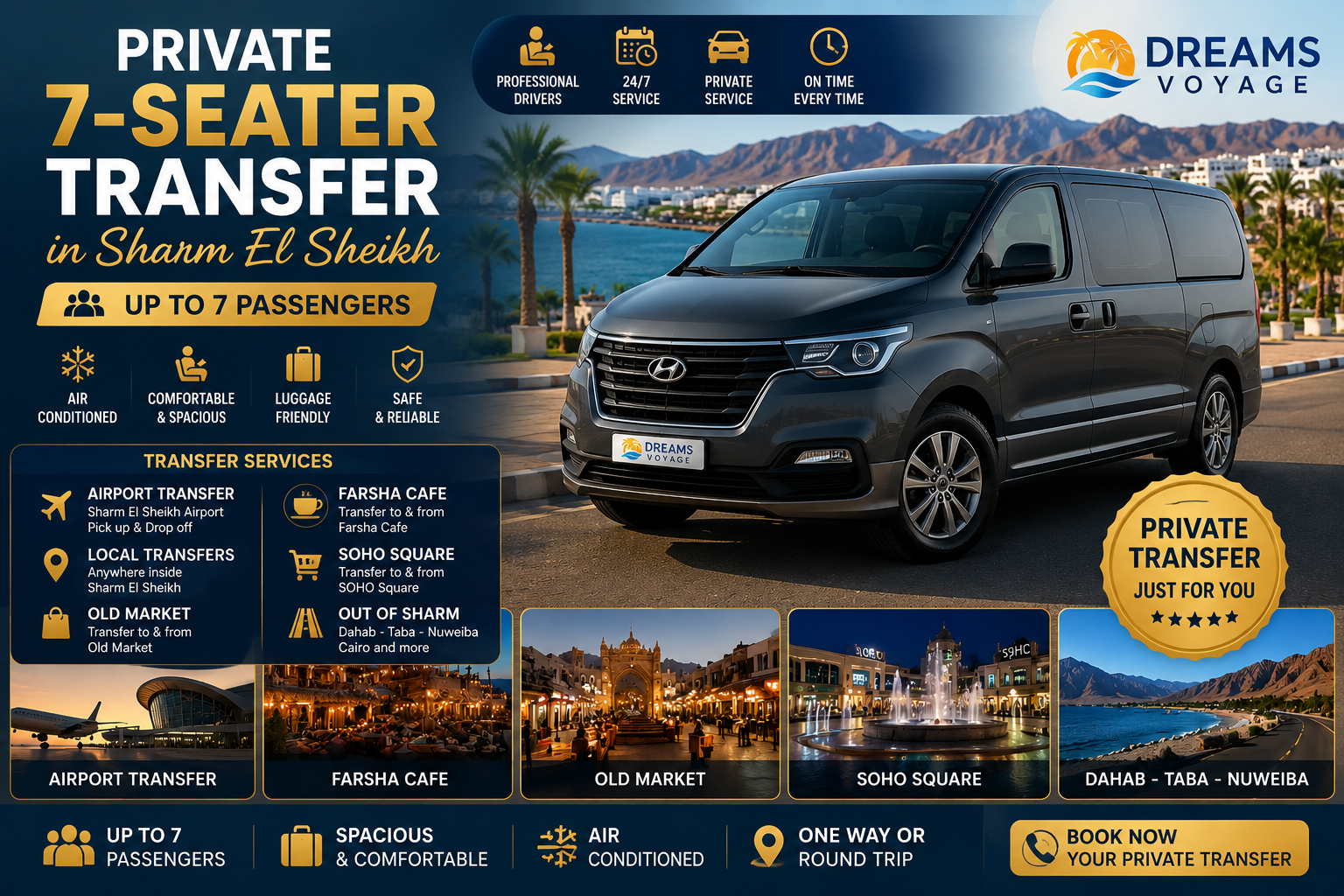 Private 7-Seater Transfer in Sharm El Sheikh