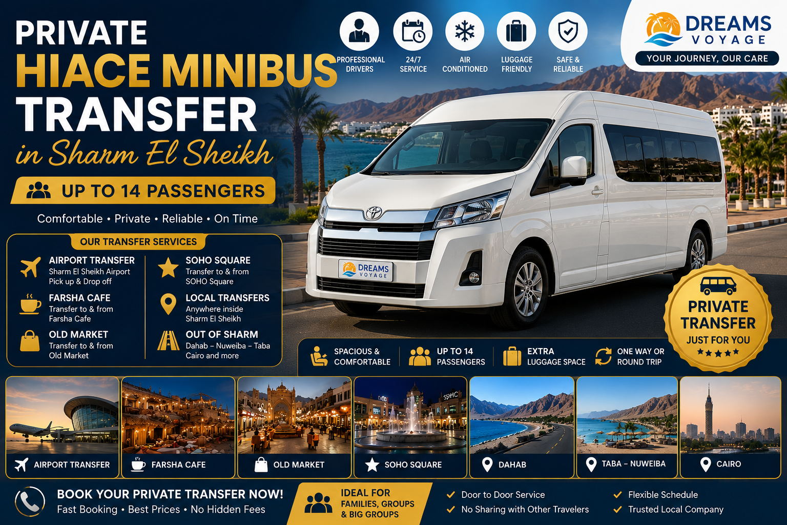 Private Hiace Minibus Transfer in Sharm El Sheikh